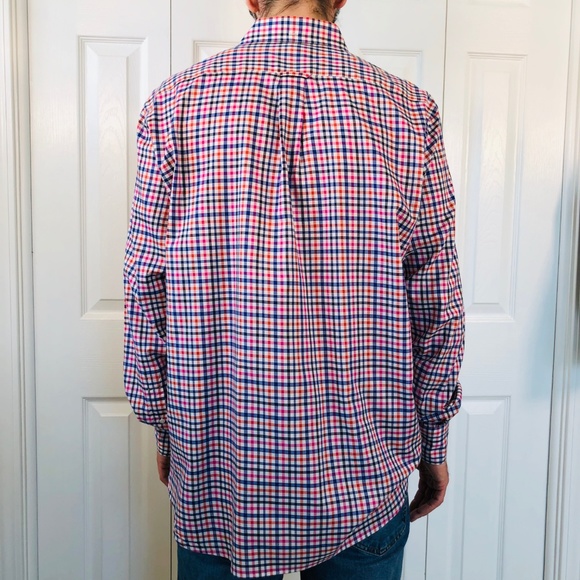 Faconnable Club Multicolor Check Casual Shirt L - Picture 2 of 8